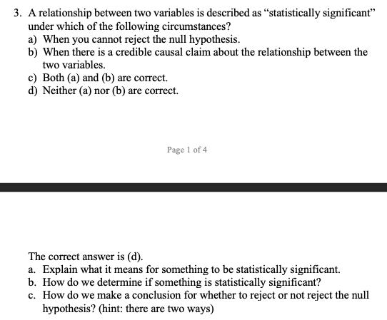 Solved 3. A relationship between two variables is described | Chegg.com