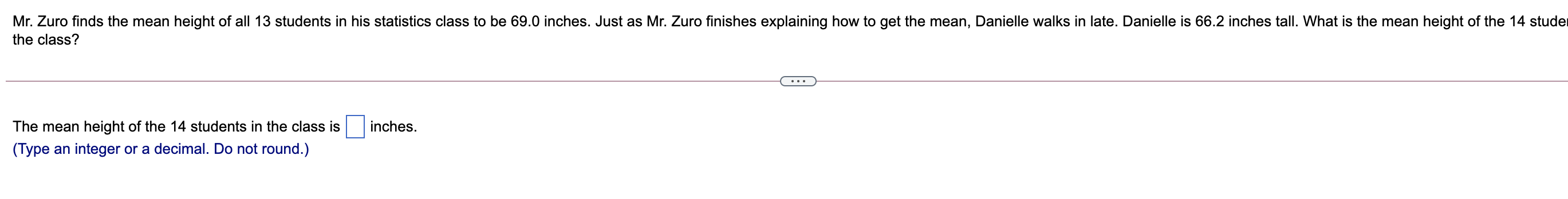 Solved Mr. Zuro finds the mean height of all 13 students in | Chegg.com