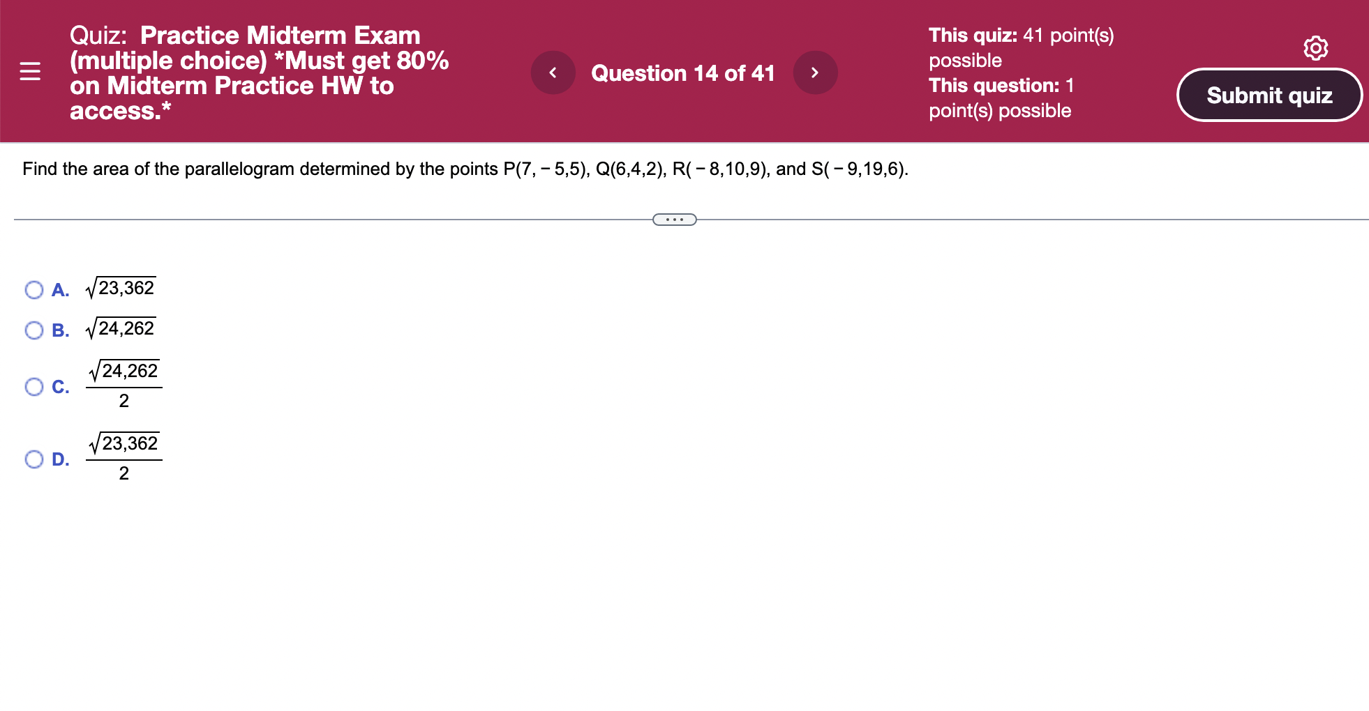 Solved ||| Quiz: Practice Midterm Exam (multiple choice) | Chegg.com