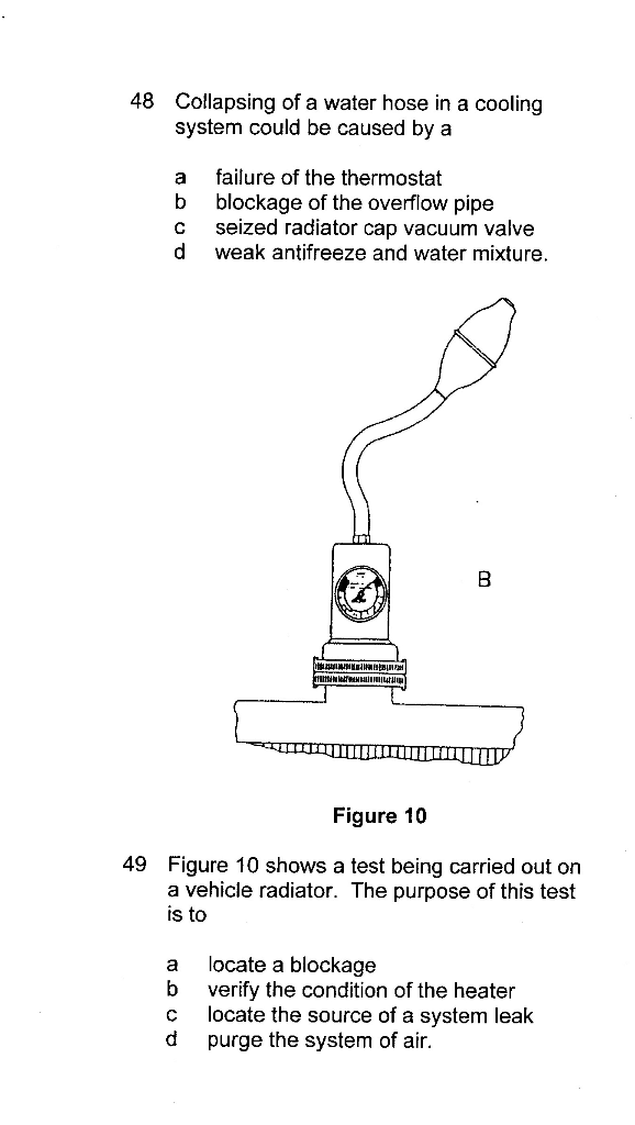 radiator cap vacuum valve