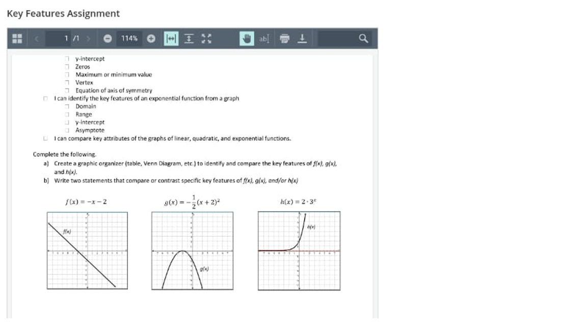 Solved Key Features Assignment 1/1 > 114% || | 主 U ab! 1 Q 7 | Chegg.com
