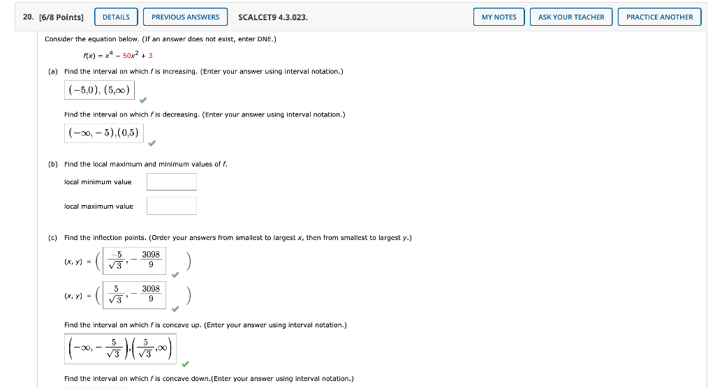 Solved 21. [4/8 Points] DETAILS PREVIOUS ANSWERS SCALCET9 | Chegg.com