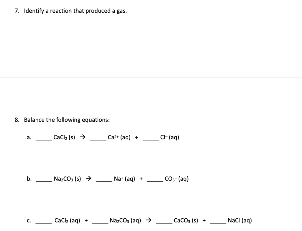 LAB 8: OBSERVING CHEMICAL REACTIONS Name: 1. Describe | Chegg.com