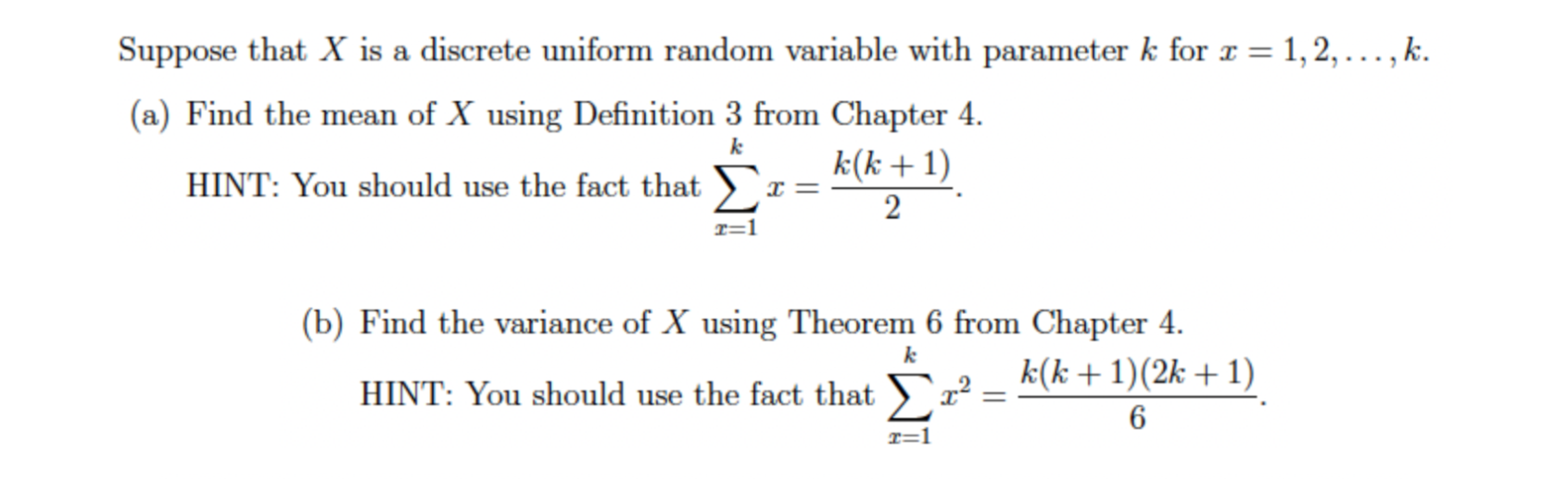 Solved DEFINITION 2. MOMENTS ABOUT THE ORIGIN. The r th | Chegg.com