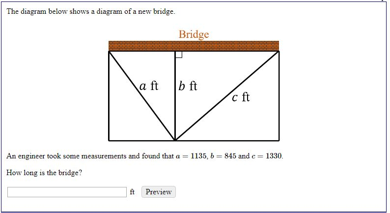 Solved The Diagram Below Shows A Diagram Of A New Bridge | Chegg.com