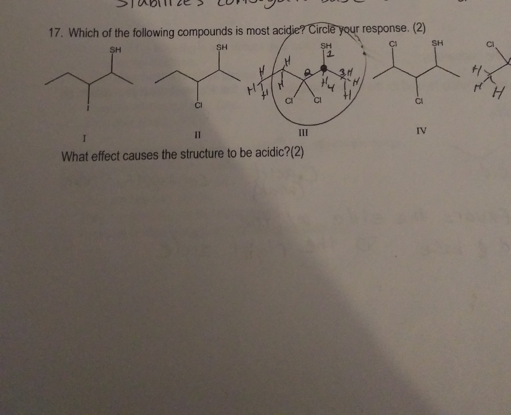 Solved Subilles 21 - SH 17. Which of the following compounds | Chegg.com