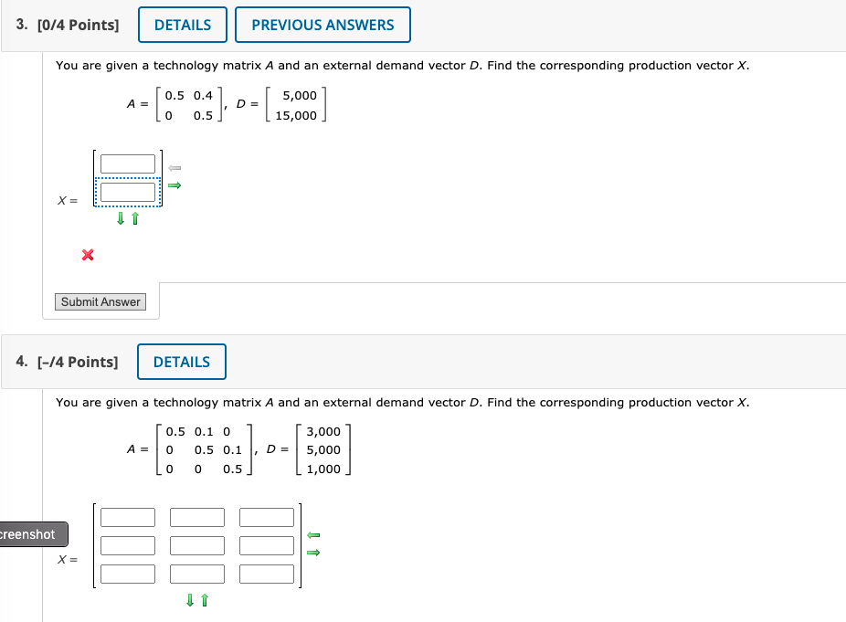 Solved 3. [0/4 Points) DETAILS PREVIOUS ANSWERS You are | Chegg.com