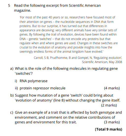 5 Read the following excerpt from Scientific American | Chegg.com