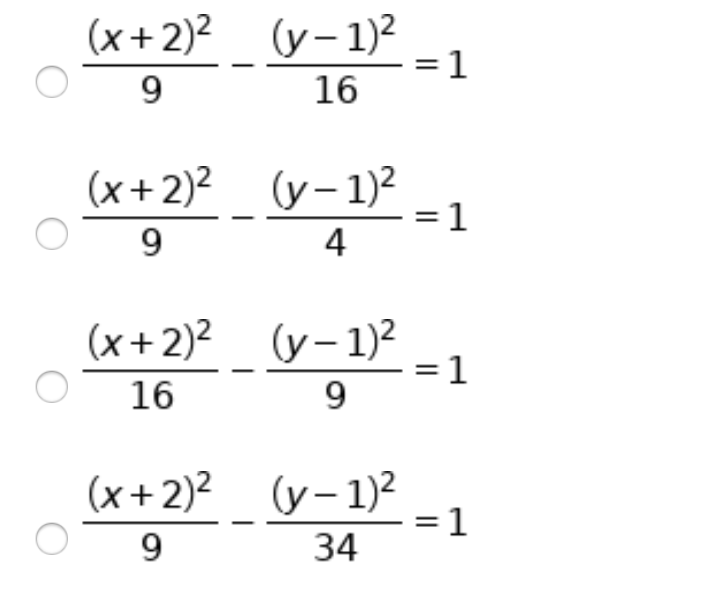 Solved Question 12 Determine The Equation Of The Hyperbola Chegg Com