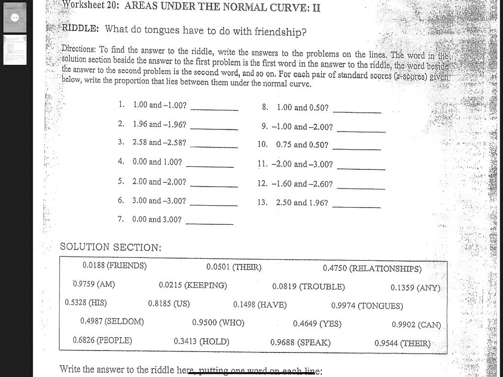 Directions: To find the answer to the riddle, write | Chegg.com