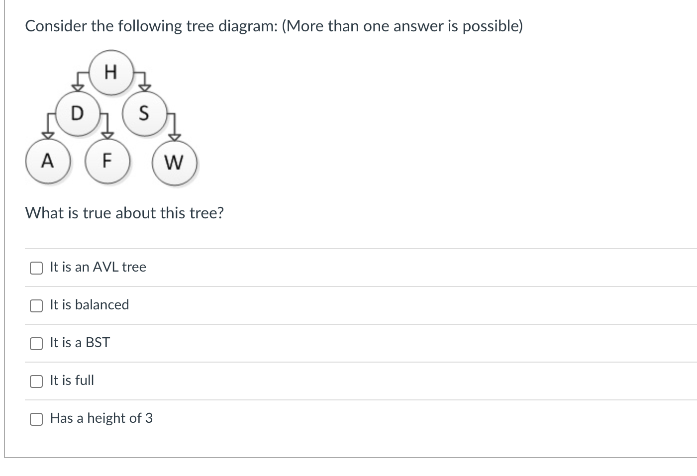 Solved Consider The Following Tree Diagram: (More Than One | Chegg.com