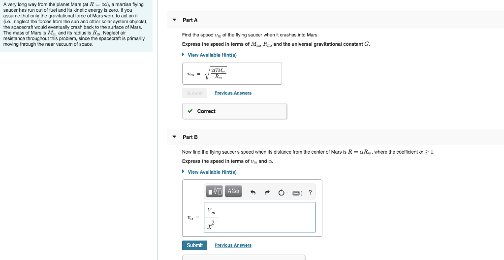 Solved A very long way from the planet Mars (at R ), a | Chegg.com