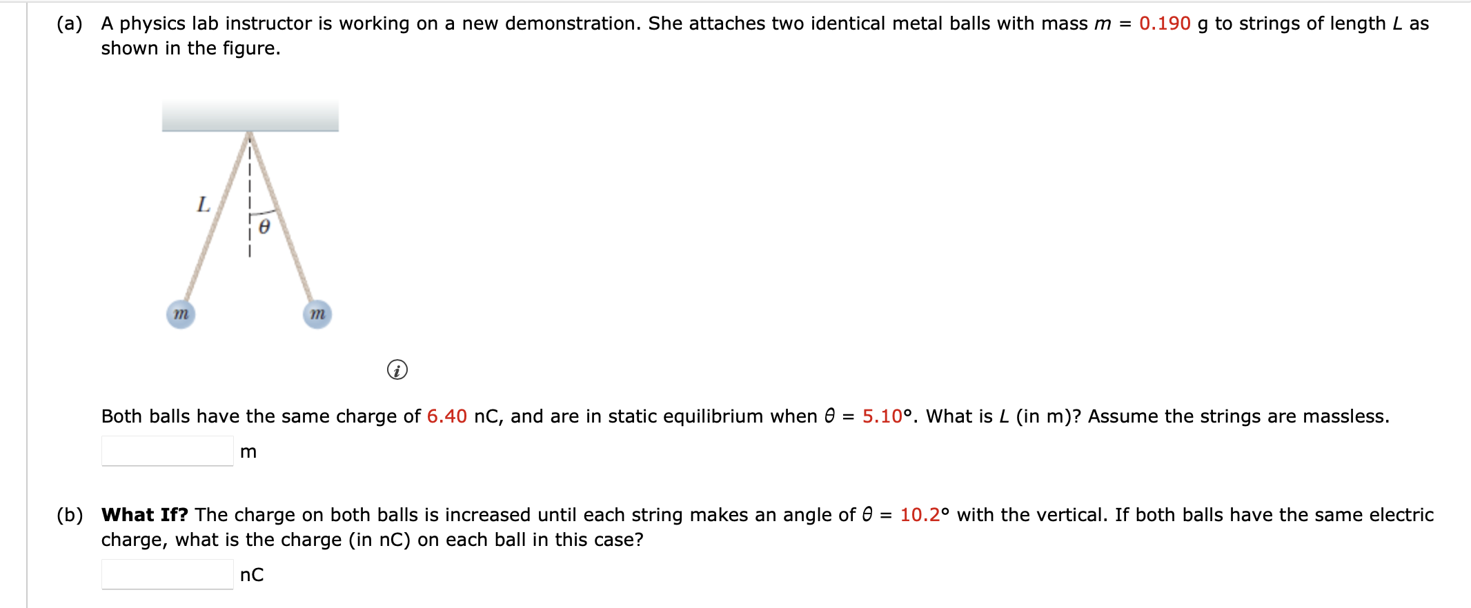 Solved (a) A physics lab instructor is working on a new | Chegg.com