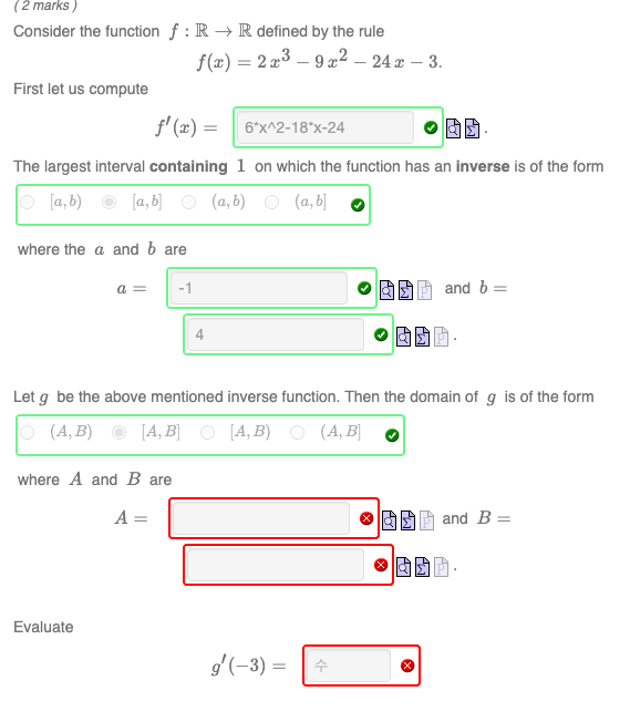 Solved 2 Marks Consider The Function F R → R Defined By