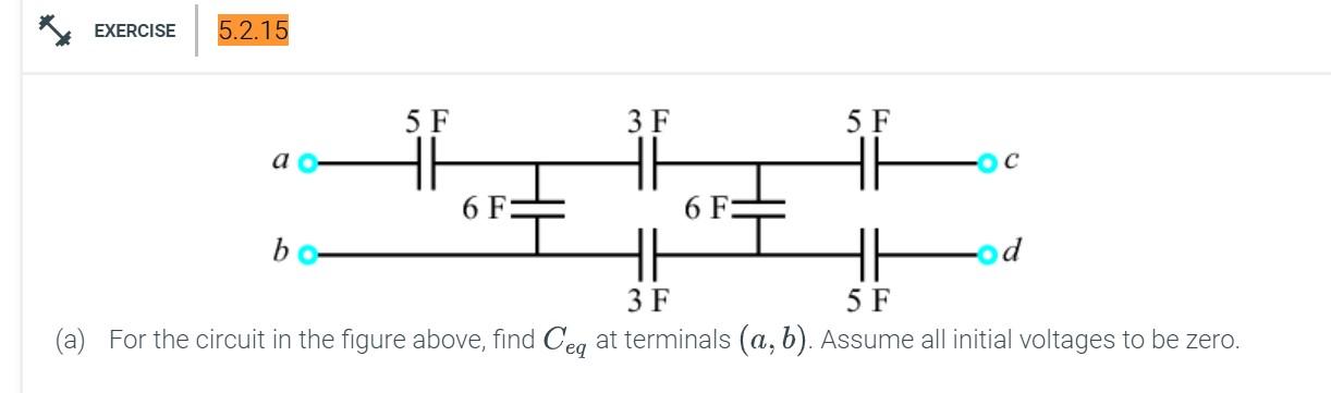 Solved (a) For the circuit in the figure above, find Ceq at | Chegg.com