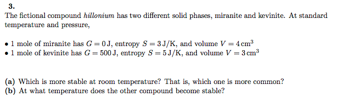 Solved 3. The fictional compound hillonium has two different | Chegg.com