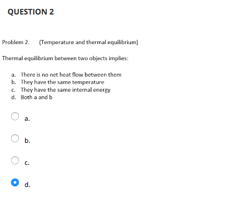 Solved QUESTION 1 Problem 1. (Temperature and thermal | Chegg.com