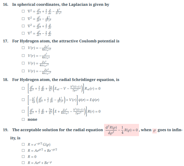 Solved 16 in spherical coordinates the laplacian is given chegg