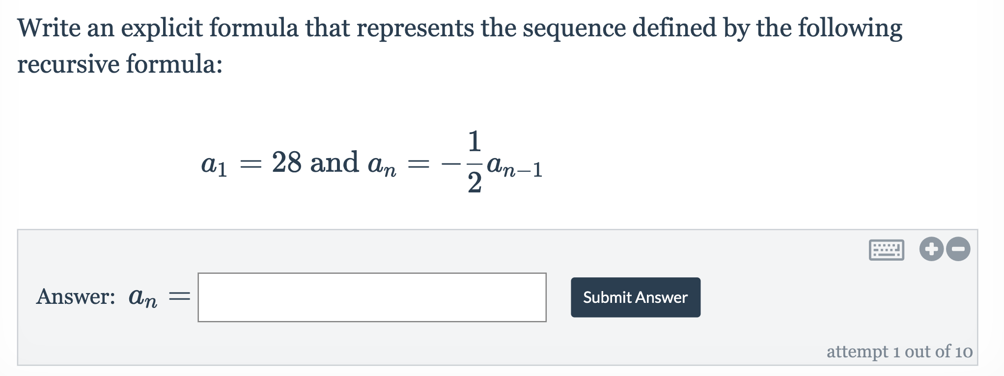 Write an explicit formula that represents the  Chegg.com