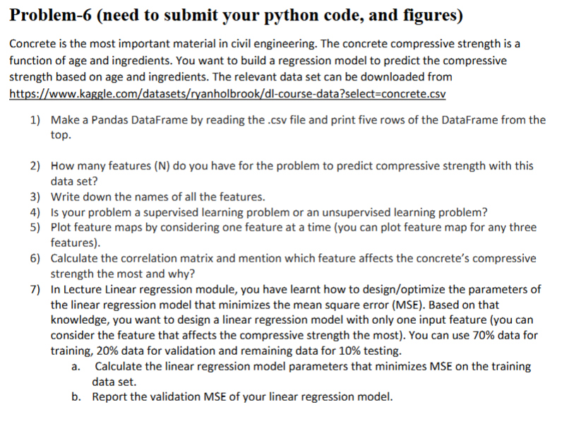 Problem-6 (need to submit your python code, and | Chegg.com