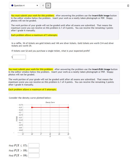 Solved Question 4 E You must submit your work for this | Chegg.com