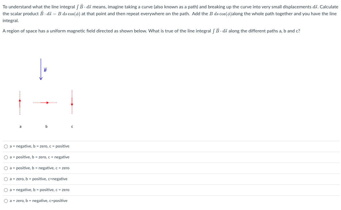 To understand what the line integral ∫B⋅ds means, | Chegg.com
