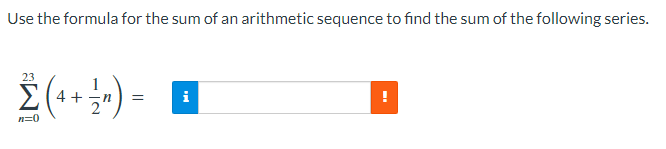 Solved Use the formula for the sum of an arithmetic sequence | Chegg.com