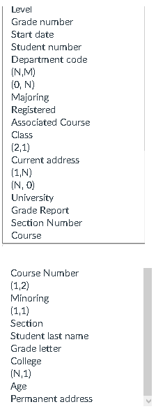 Solved The University Keeps Track Of Each Student's Name, | Chegg.com