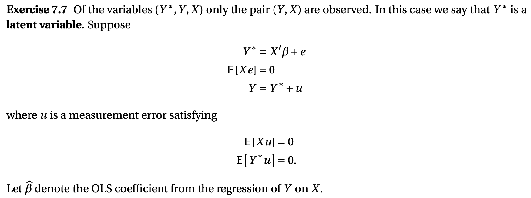 Solved Exercise 7 7 Of The Variables Y Y X Only The P Chegg Com