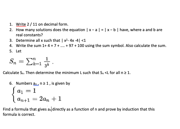 Solved 1. Write 2 / 11 on decimal form. 2. How many | Chegg.com