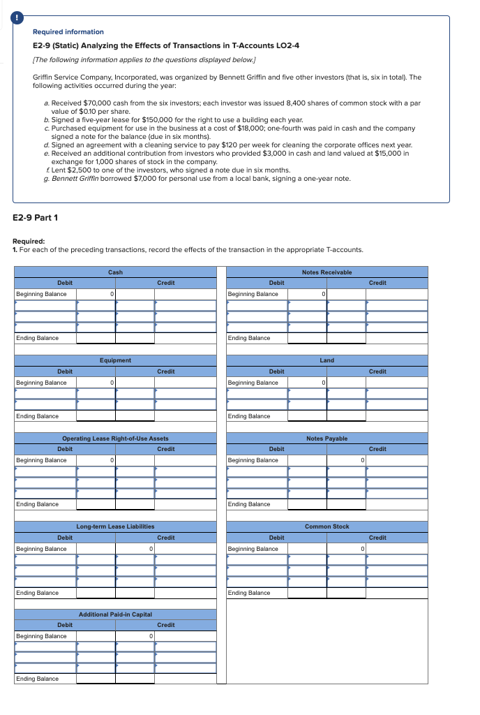 Solved E2-5 (Algo) Determining Financial Statement Effects | Chegg.com