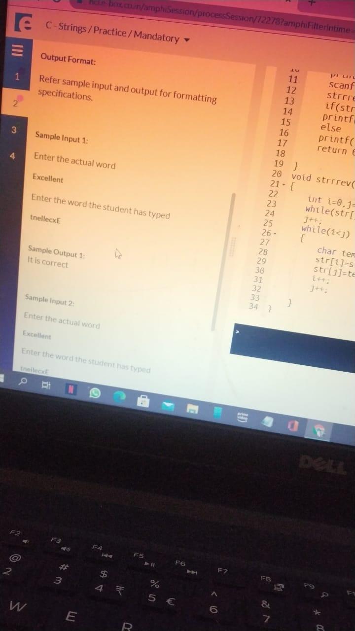 Solved Write a program to check whether reverse of the given | Chegg.com