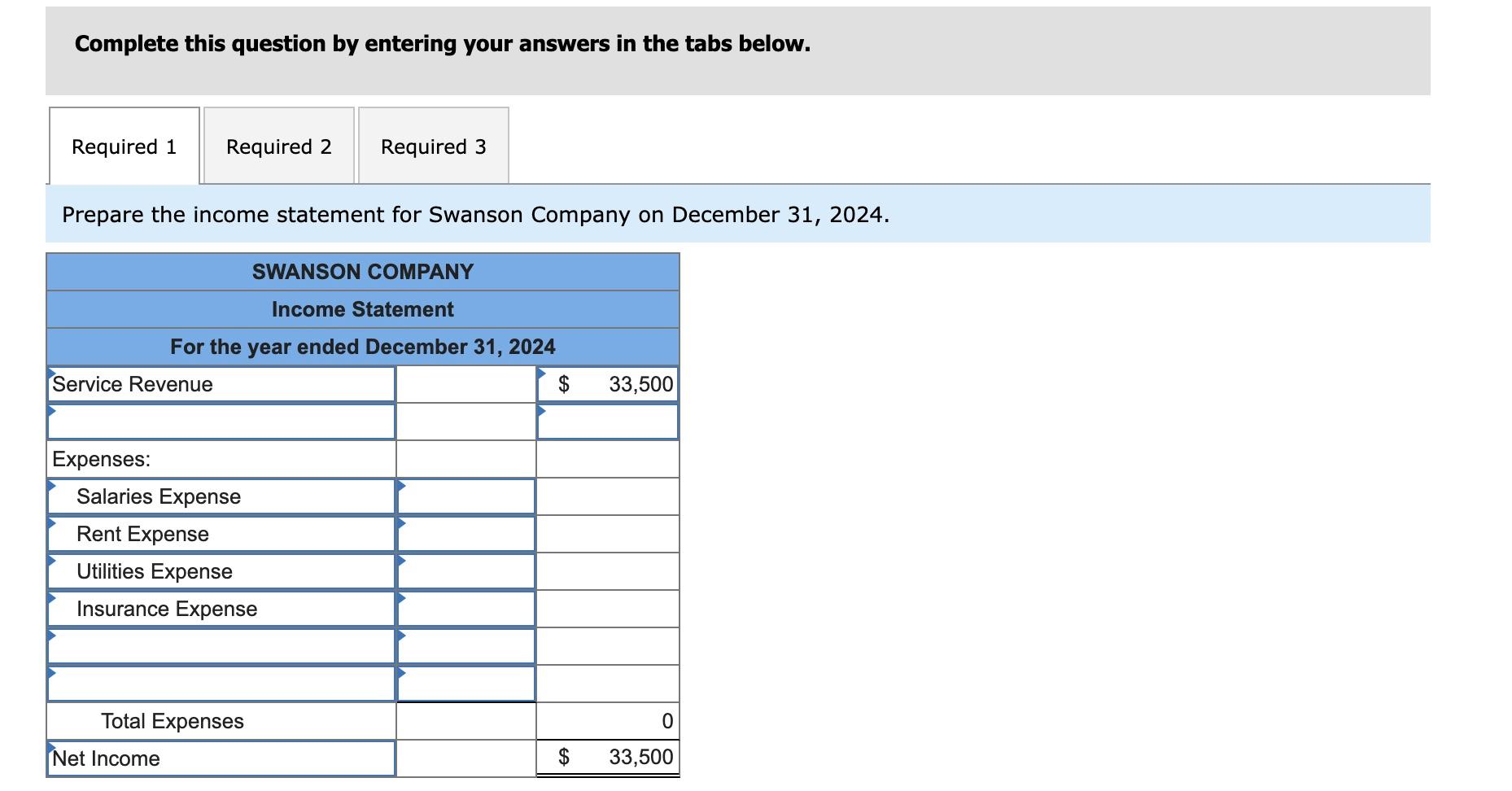 Solved Swanson Company provides the following information at