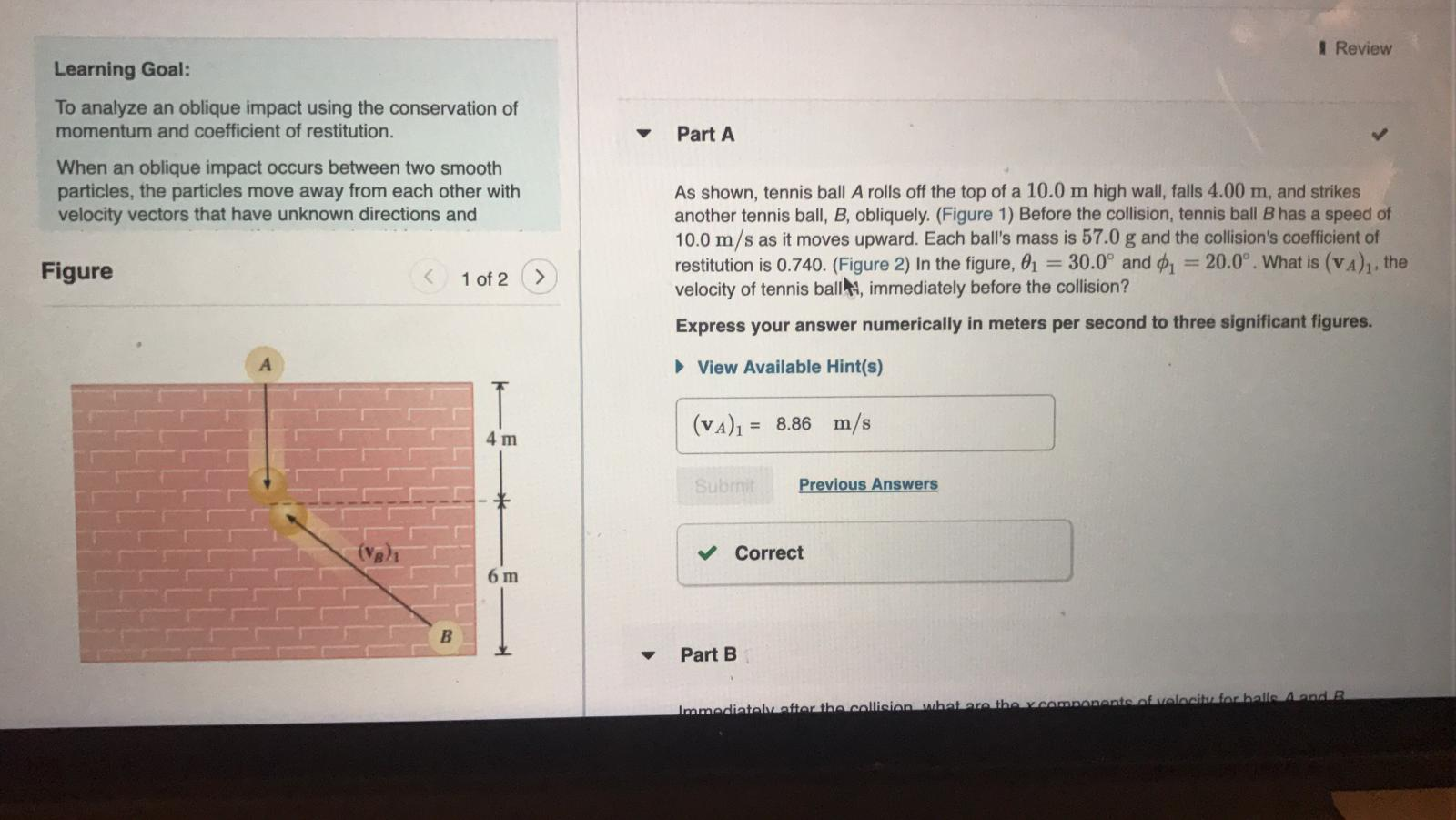 Solved Review Learning Goal: To Analyze An Oblique Impact | Chegg.com