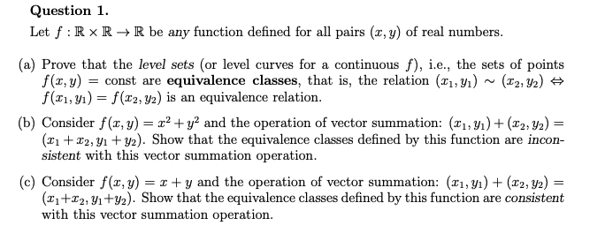 Solved Let F R×r→r Be Any Function Defined For All Pairs