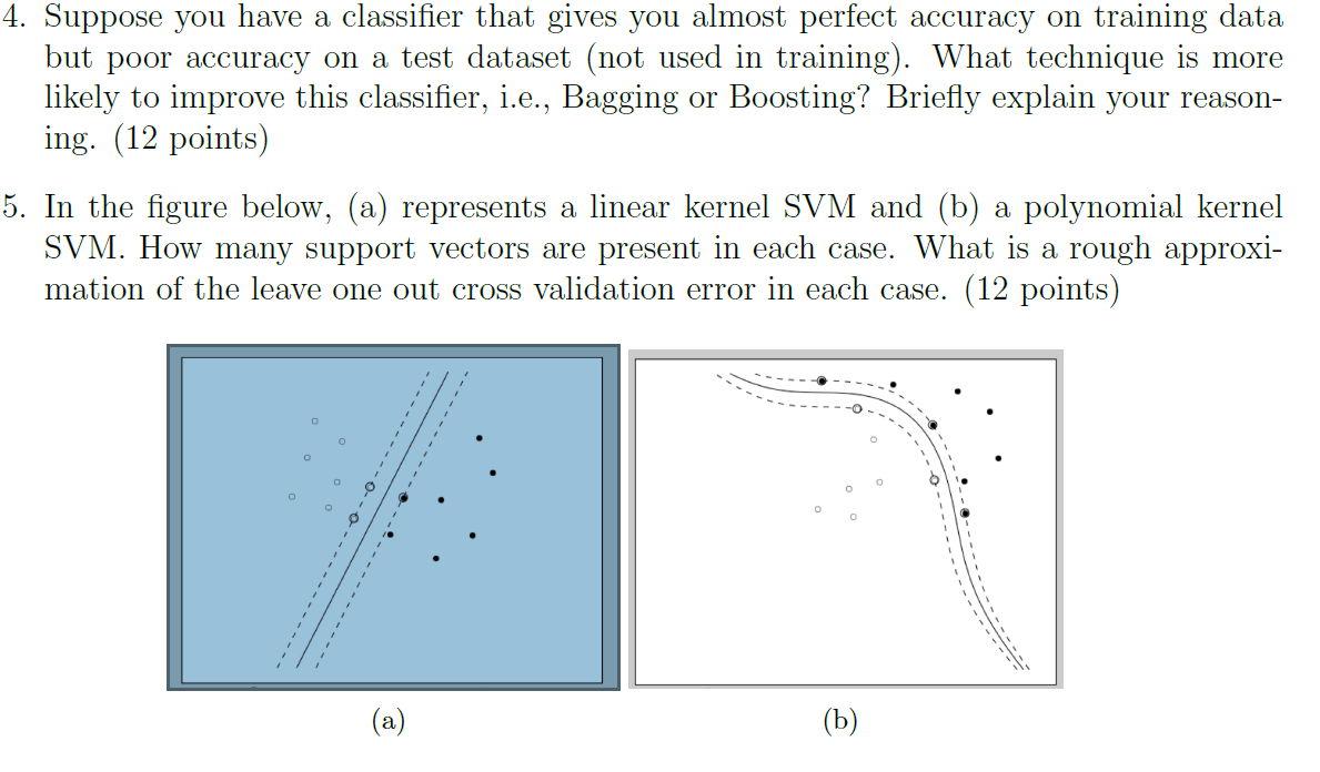 Solved 4. Suppose you have a classifier that gives you | Chegg.com