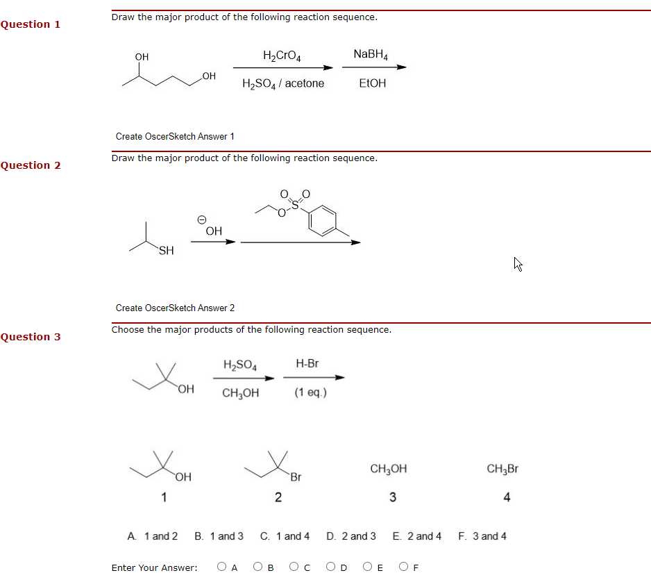 Solved Draw the major product of the following reaction