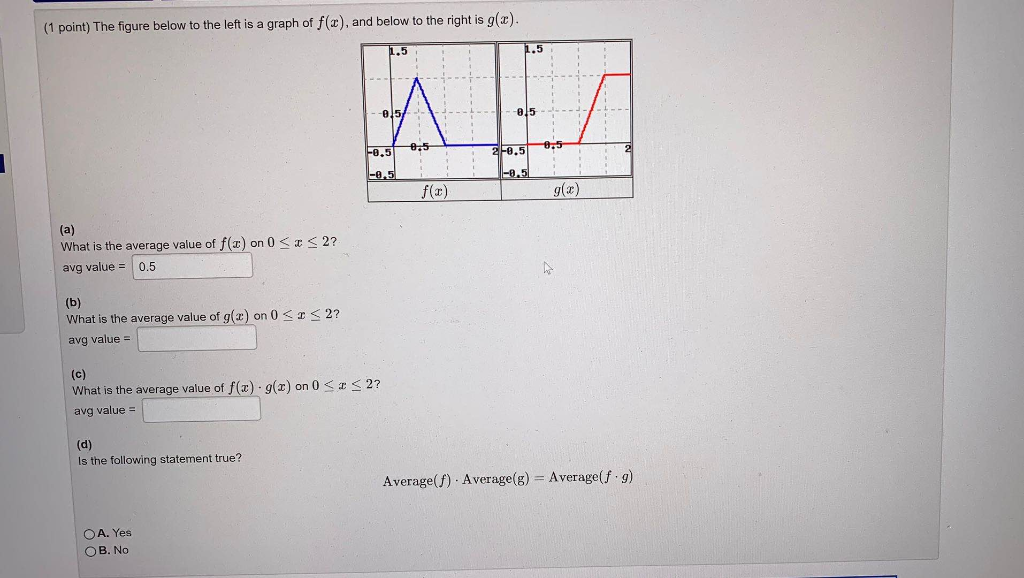 Solved (1 point) The figure below to the left is a graph of | Chegg.com