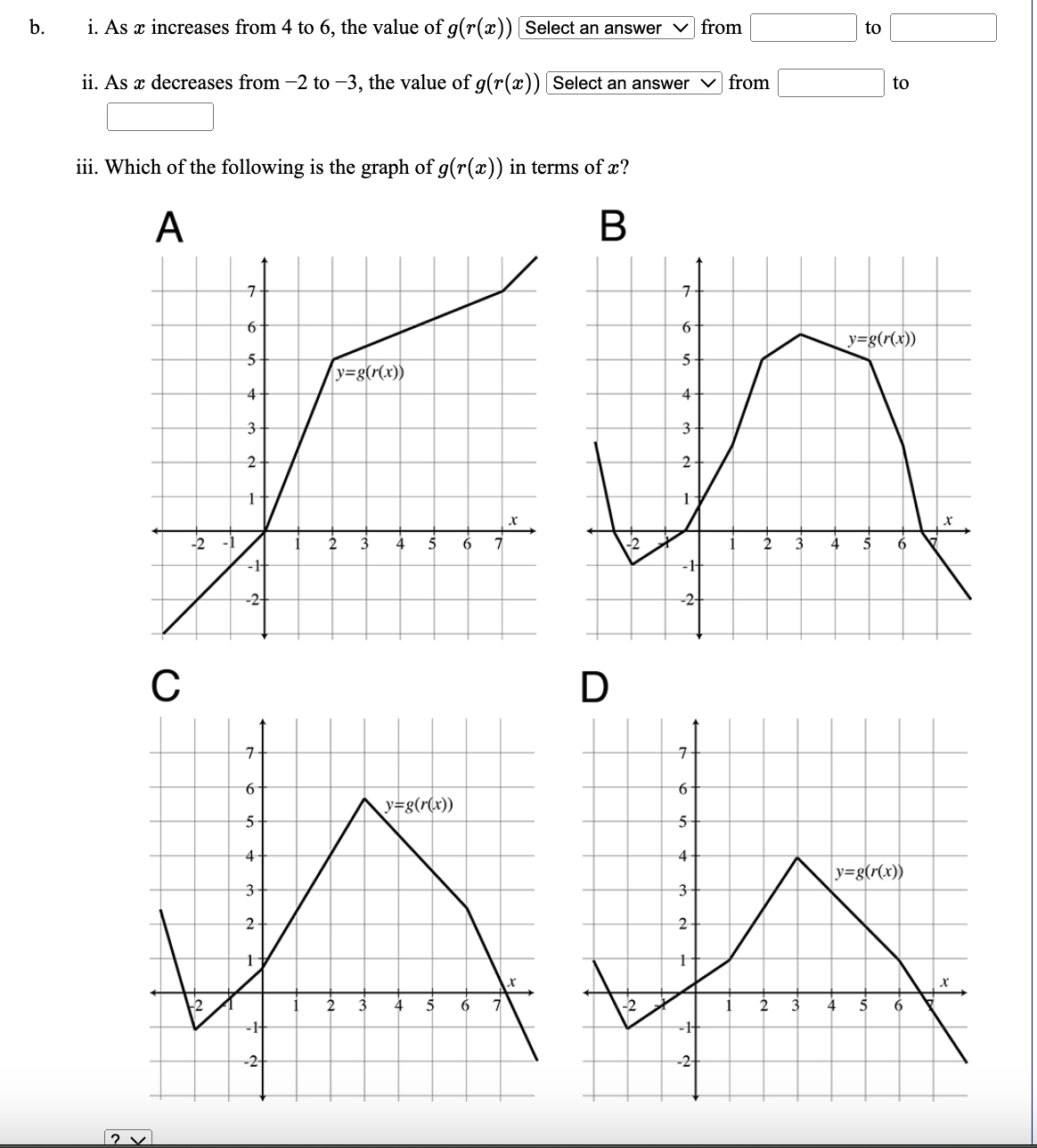 Solved ii. ﻿As x ﻿decreases from -2 ﻿to -3 , ﻿the value of | Chegg.com