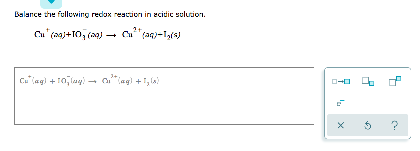 solved-balance-the-following-redox-reaction-in-acidic-chegg