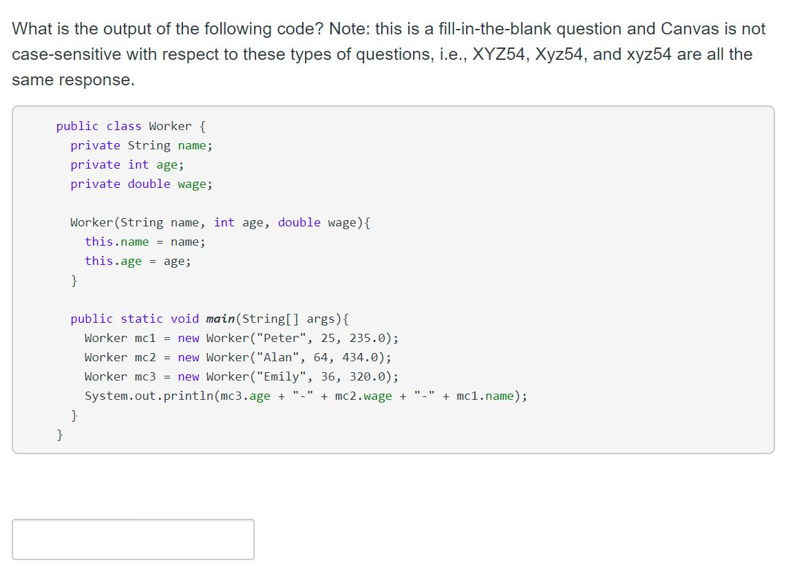 Solved What is the output of the following code Note this