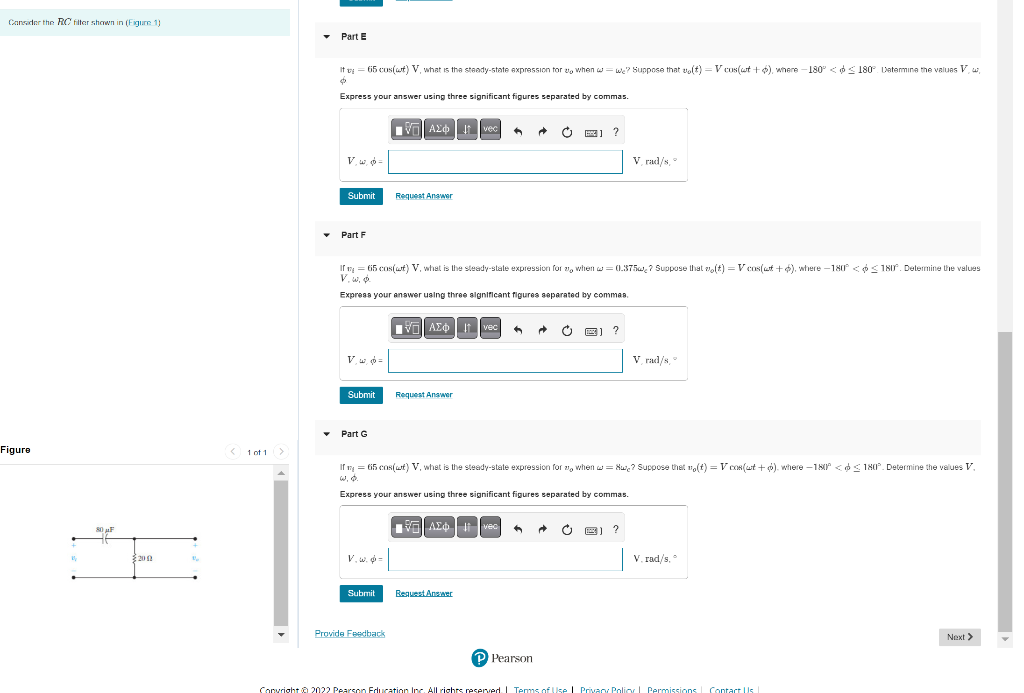 Solved Consider the RC filter shown in (Figure 1). Figure 80 | Chegg.com