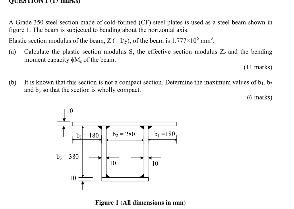 Solved II (l7ilarRg) A Grade 350 steel section made of
