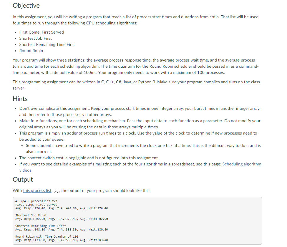 Solved I need to write a program to calculate the time to | Chegg.com