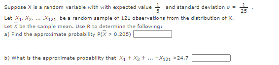 Solved 25 Suppose X is a random variable with with expected | Chegg.com