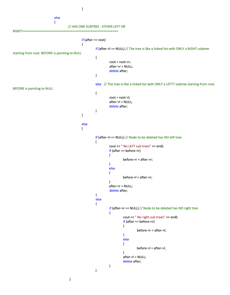 Solved The following is a COMPLETE code for Binary tree | Chegg.com