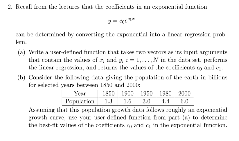 Solved Please use MATLAB for the following problem. Recall | Chegg.com