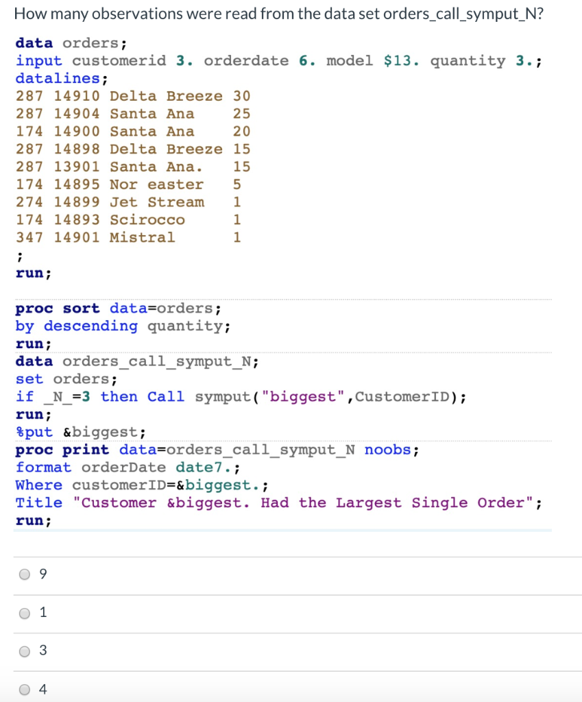 Solved How many observations were read from the data set | Chegg.com