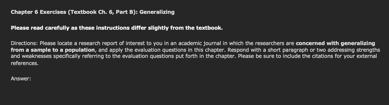 Solved Chapter 6 Exercises (Textbook Ch. 6, Part B): | Chegg.com