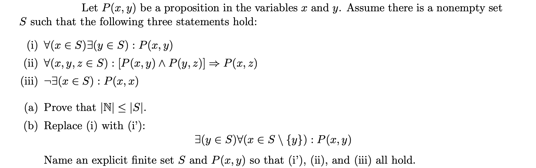 Let P X Y Be A Proposition In The Variables X And Chegg Com